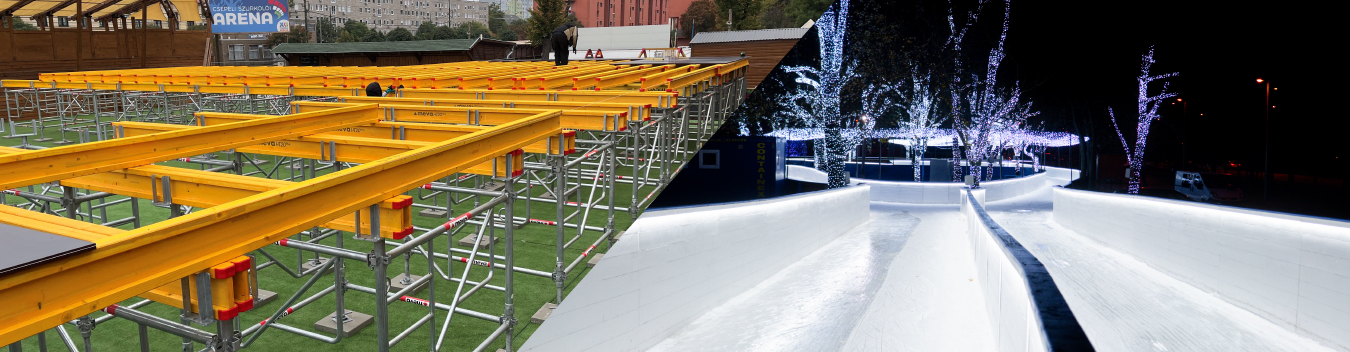 Jégpálya új dimenzióban - Meva állvány rendhagyó pozícióban